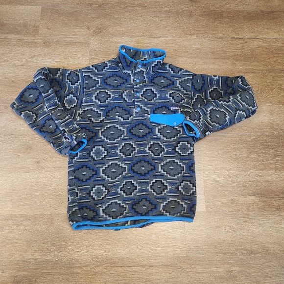 Patagonia synchilla pullover sweater size small men's aztec - Picture 1 of 6